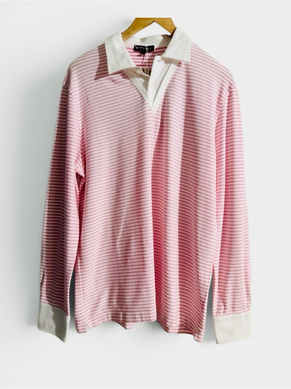 Canali Striped Polo Shirt. Luxury Italian